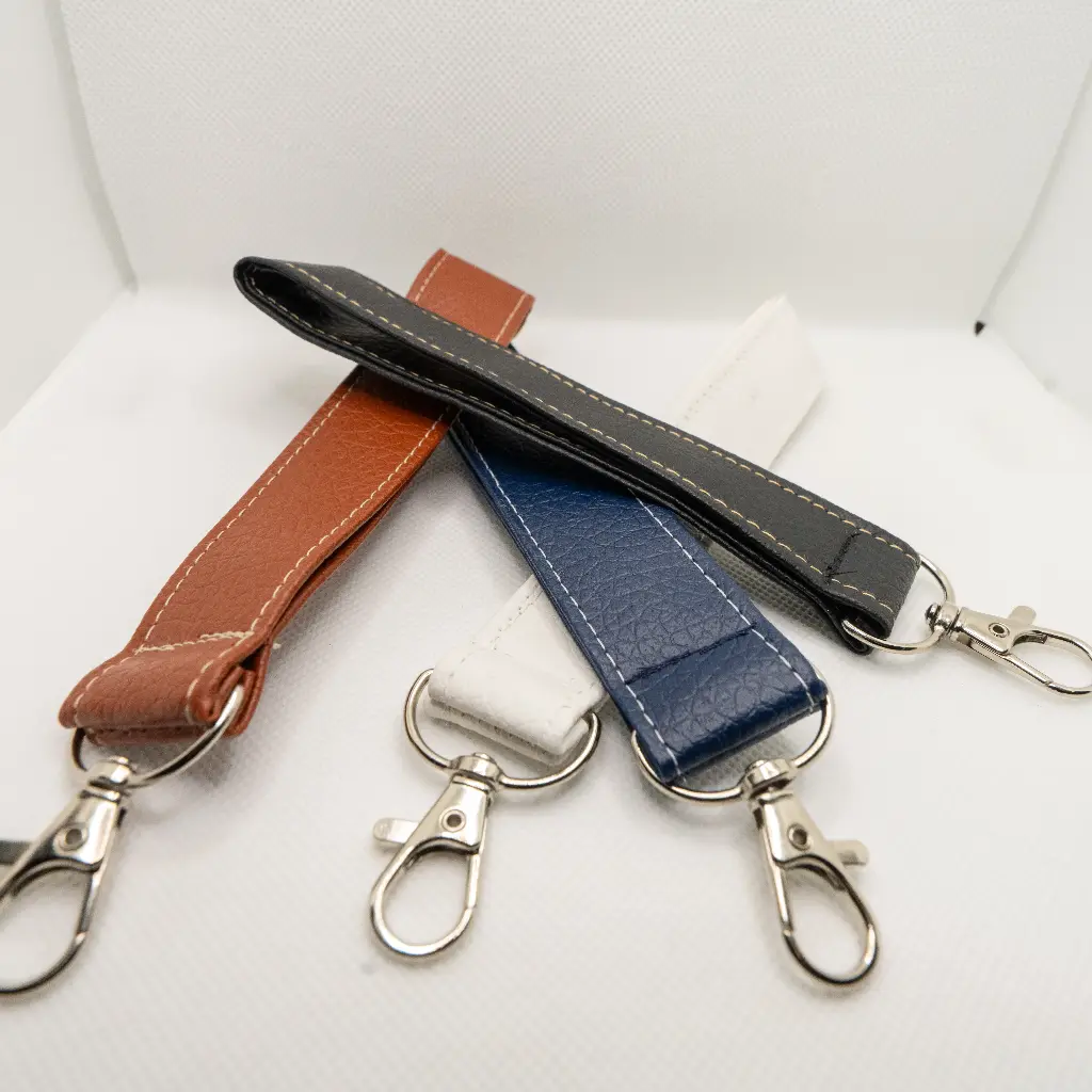 Faux Leather Lanyard