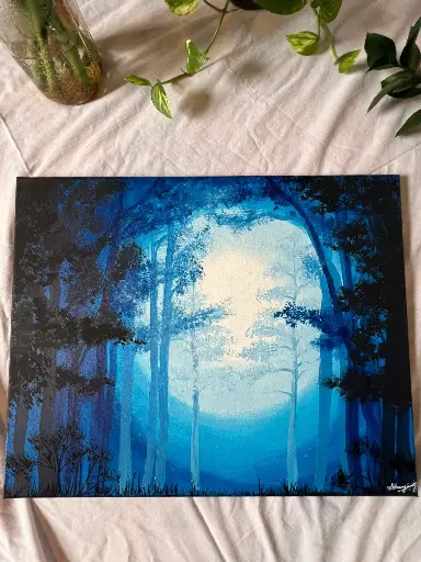 [Painting] Whispers of the Midnight Forest